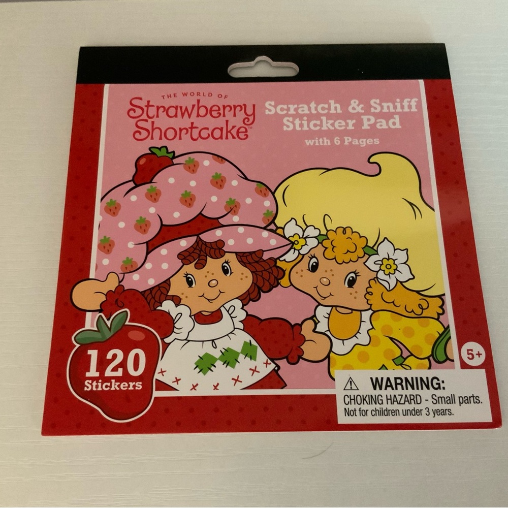 Strawberry Shortcake Scratch & Sniff Sticker Pad with 6 pages.